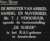 Bestand:De minister van arbeid, handel en nijverheid, mr. T.J. Verschuur, opende de tentoonstelling De suiker in het RAI-gebouw te Amsterdam (1931) titel.jpg
