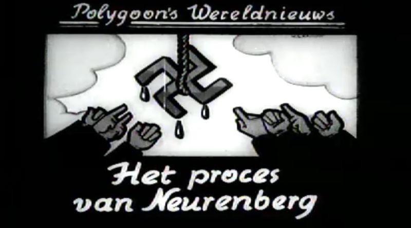 Bestand:Still Polygoon Wereldnieuws Proces van Neurenberg 1946.jpg